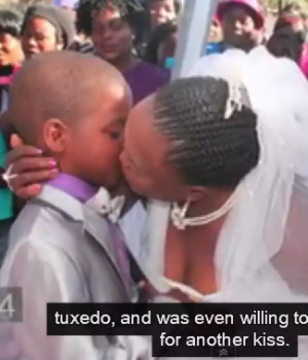 Photos: Second wedding for 9-year-old schoolboy and his 61-year-old wife